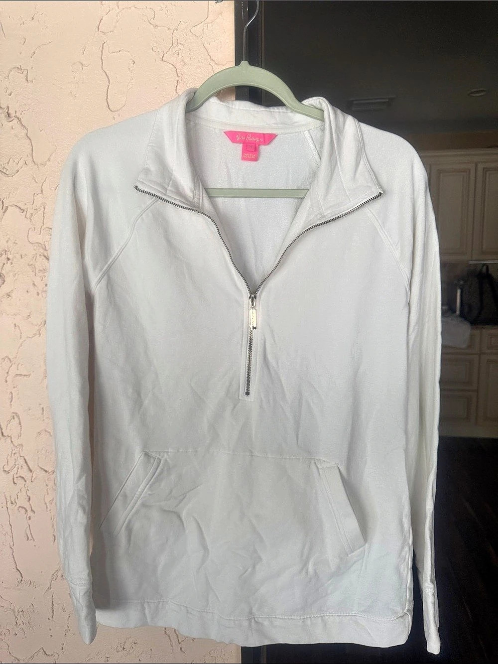 Lilly Pulitzer Ashlee Half-Zip Pullover White Size Medium